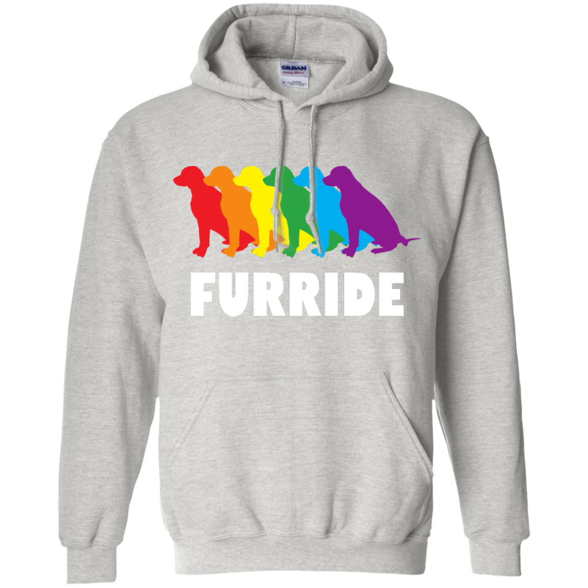 FURRIDE....Pride grey long sleeves hoodie for men & women | pet lover tshirt