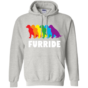 FURRIDE....Pride grey long sleeves hoodie for men & women | pet lover tshirt