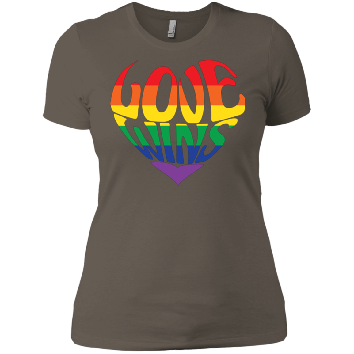 Love Wins Half Sleeves LGBTQ Pride Tshirt for women