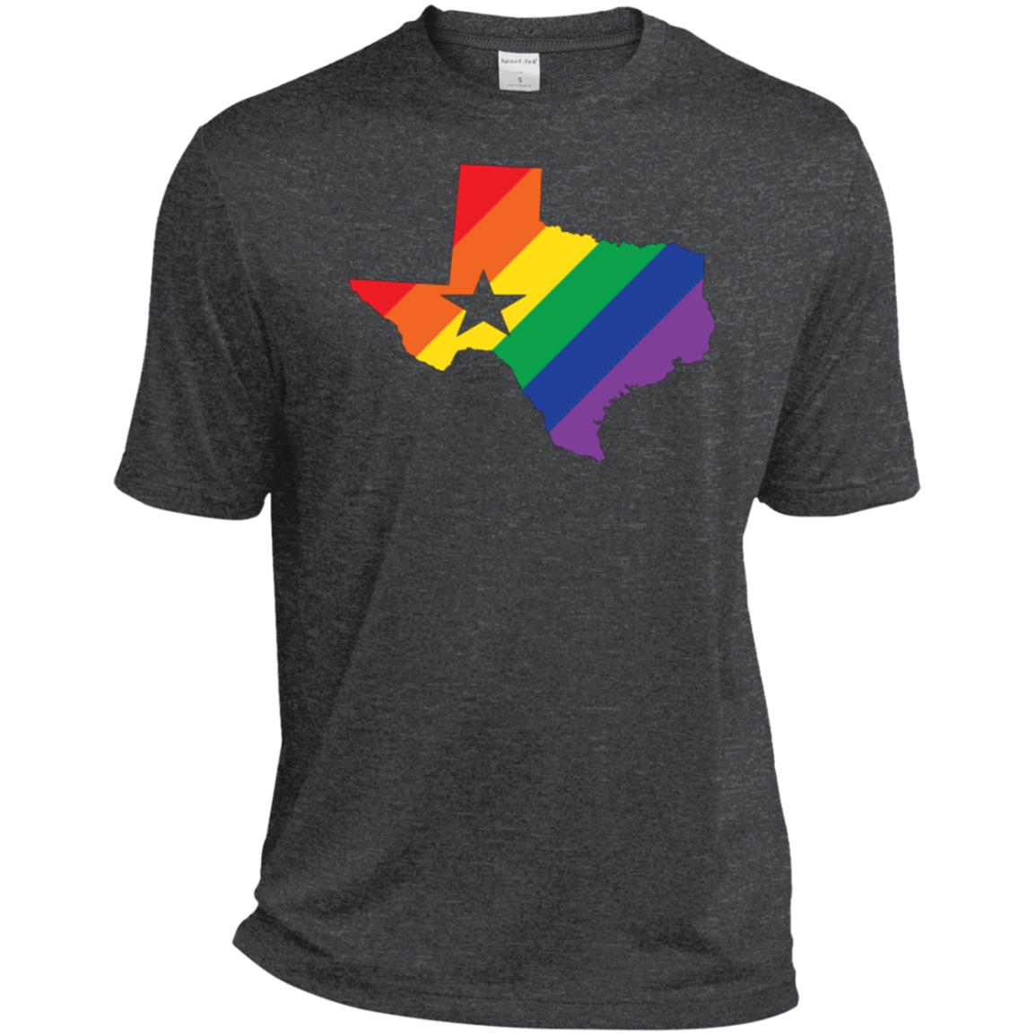 Rainbow Texas Pride dark grey Shirt for men texas print on mens shirt 