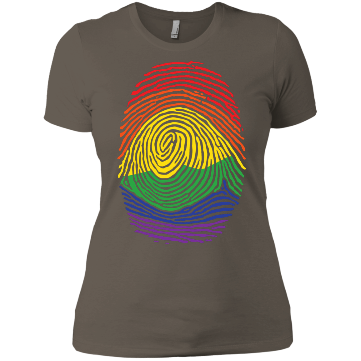 Gay Pride Thumb Print T-Shirt for Women's Rainbow Thumb print women's tshirt