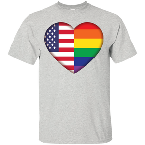 Gay Pride USA Flag Love Shirt LGBT Pride USA Flag tshirt for men