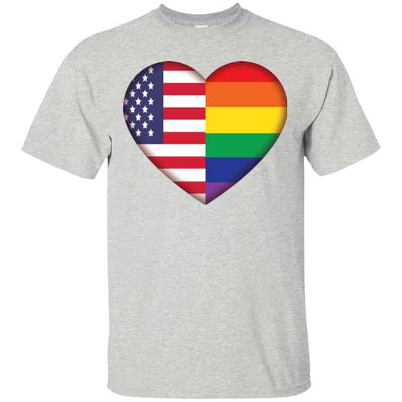 Gay Pride USA Flag Love Shirt LGBT Pride USA Flag tshirt for men