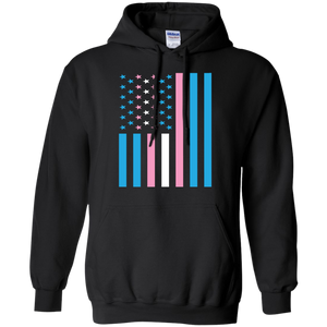 Trans Flag Pride unisex black hoodie 