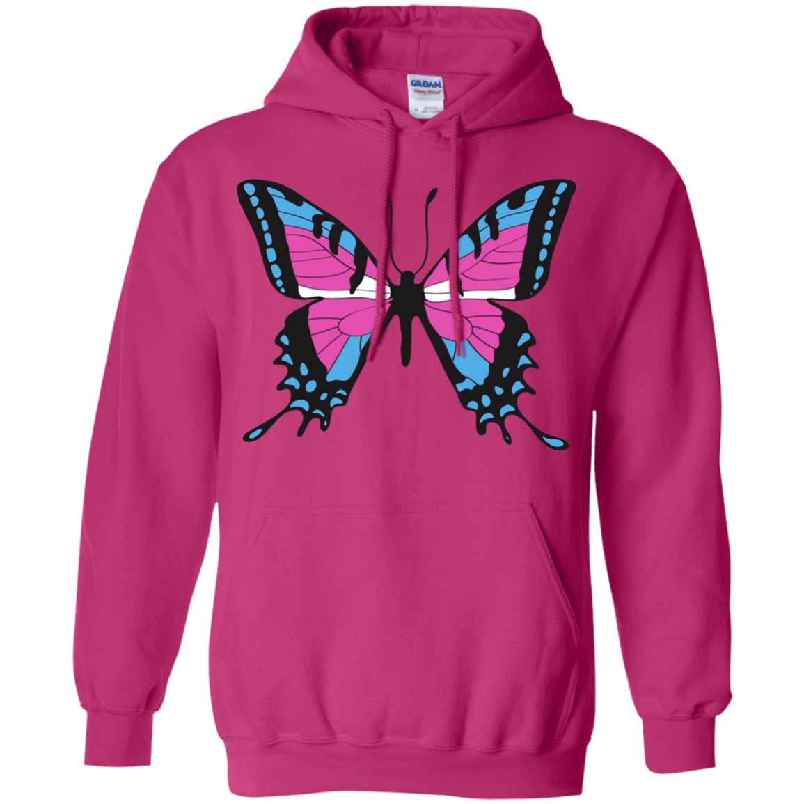 Trans Pride Butterfly pink hoodie for men & women | Unique Design Trans Pride pink hoodie for men & women