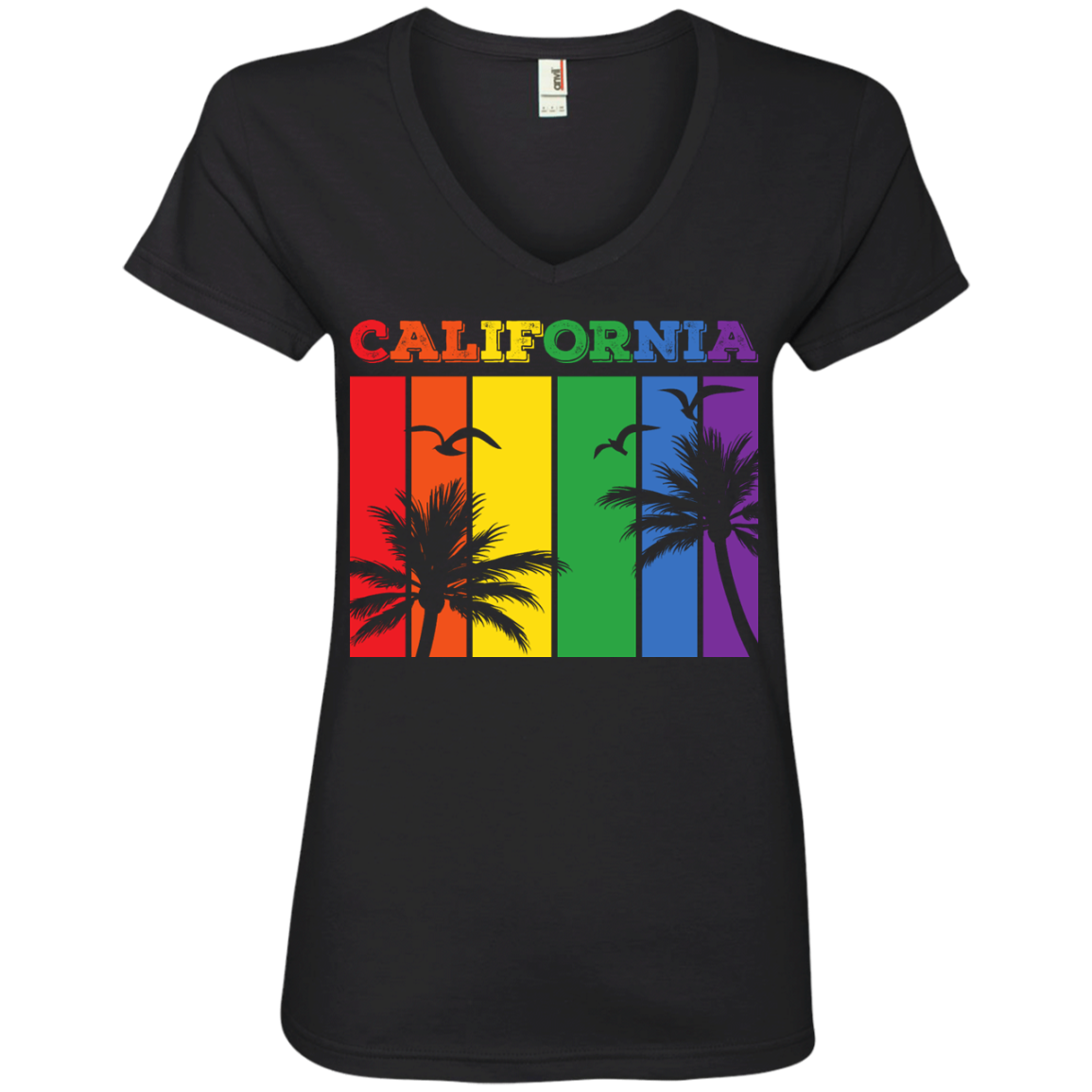 California Rainbow Strips Pride T-Shirts & Shirt