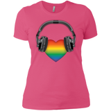 Listen to Your Heart LGBT Pride pink tshirt for women