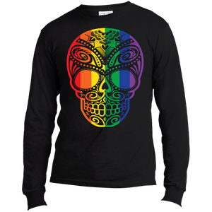 Rainbow Skull black full sleeves T Shirt for men