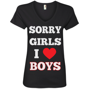 "Sorry Girls, I Love Boys" Gay Pride v-neck tshirt