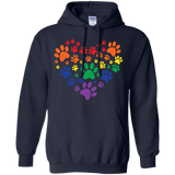 Rainbow Paw Print Love blue unisex sweatshirt 