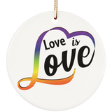Love Is Love Circle Ornament