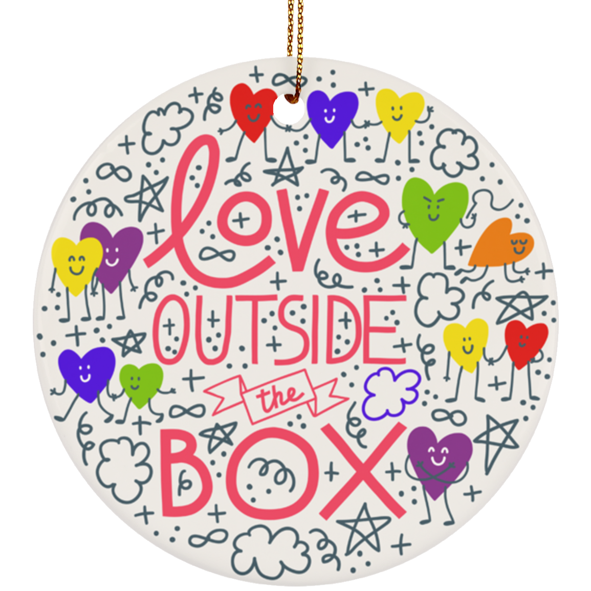 Love Outside The Box Christmas Ornament