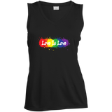  "Love is Love" black sleeveless T Shirt for women LGBT Pride Equality tshirt for women