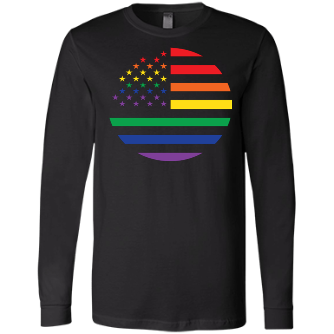 Circular Rainbow Flag Gay Pride Shirt long sleeves