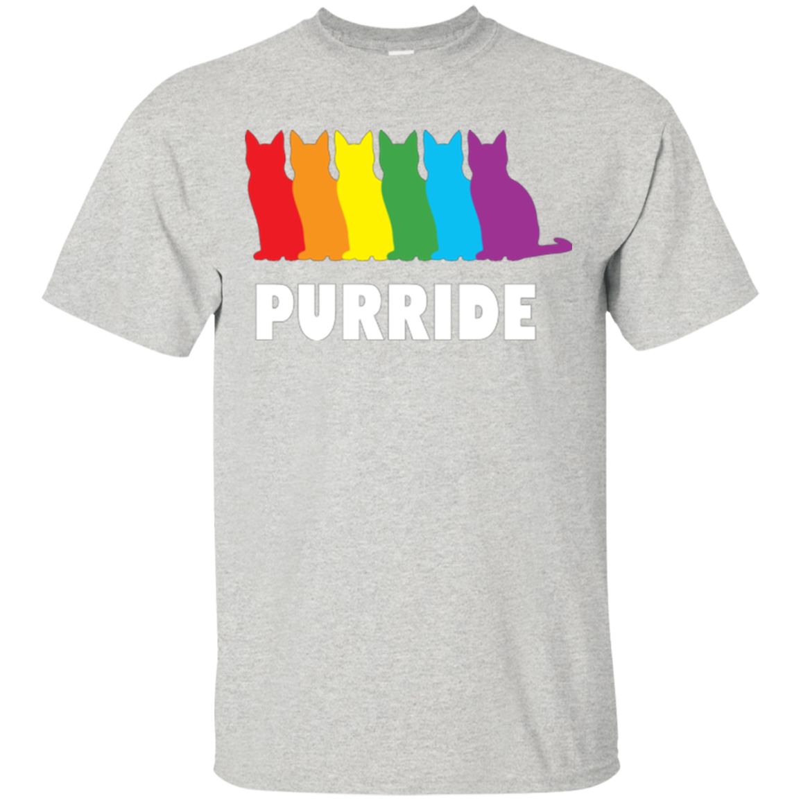 PURRIDE....Pride grey half sleeves tshirt for men | pet lover tshirt