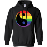 Rainbow Yin Yang Gay Pride Shirt LGBT Pride black unisex hoodie
