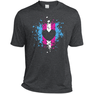 Trans Heart Pride dark grey Shirt for Men trans Mens apparel 