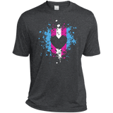 Trans Heart Pride dark grey Shirt for Men trans Mens apparel 