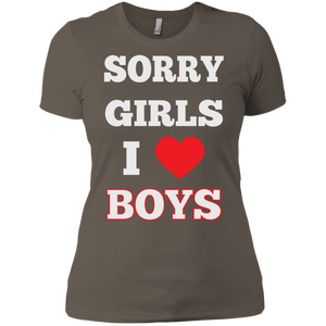 "Sorry Girls, I Love Boys" Gay Pride Tshirt Funny Quoted Gay Pride tshirt