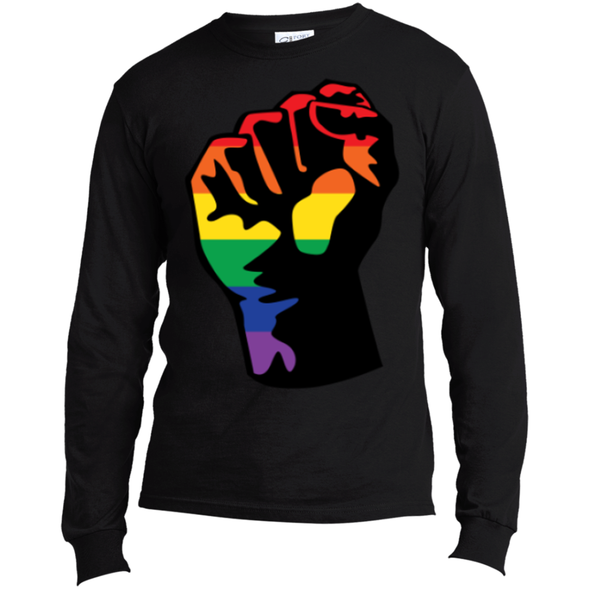 LGBT Pride Unity black long sleeves T shirt for men