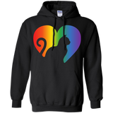 Rainbow Cat Heart LGBT Pride black unisex hoodie| Affordable LGBT  Hoodie for pet lovers