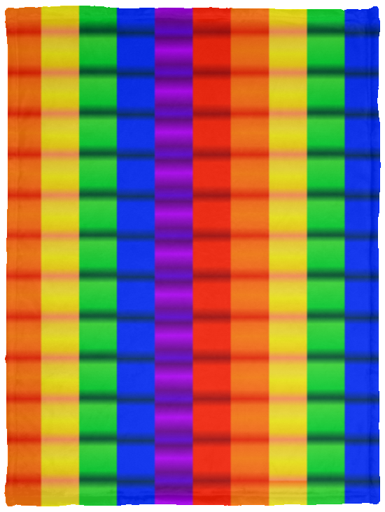 Rainbow Pride Checkered Pattern Fleece Blanket