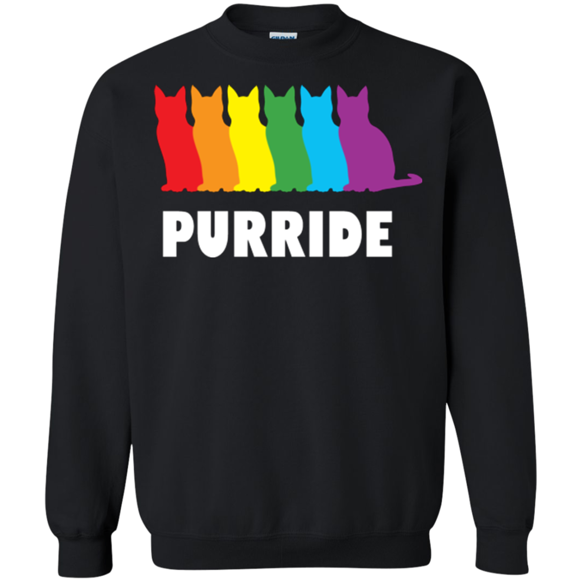 PURRIDE....Pride black long sleeves sweatshirt for men & women | pet lover sweatshirt