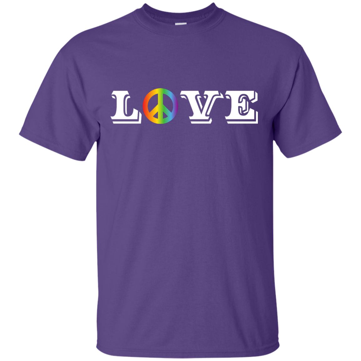 Love Peace Gay Pride purple T- Shirt Gay Pride Sport tshirt