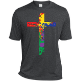 "Vibrant Rainbow Cross" LGBT Pride Shirt