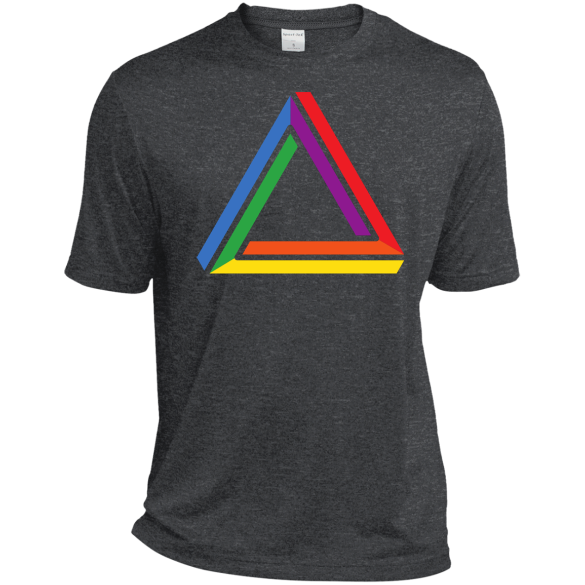 Funky Gay Pride Dark Grey Shirt Rainbow Triangle Gay Pride Tshirt