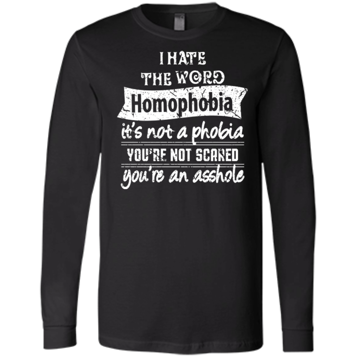 Anti Homophobia LGBT full sleeves black Shirt Gay pride ultra cotton tshirt for men