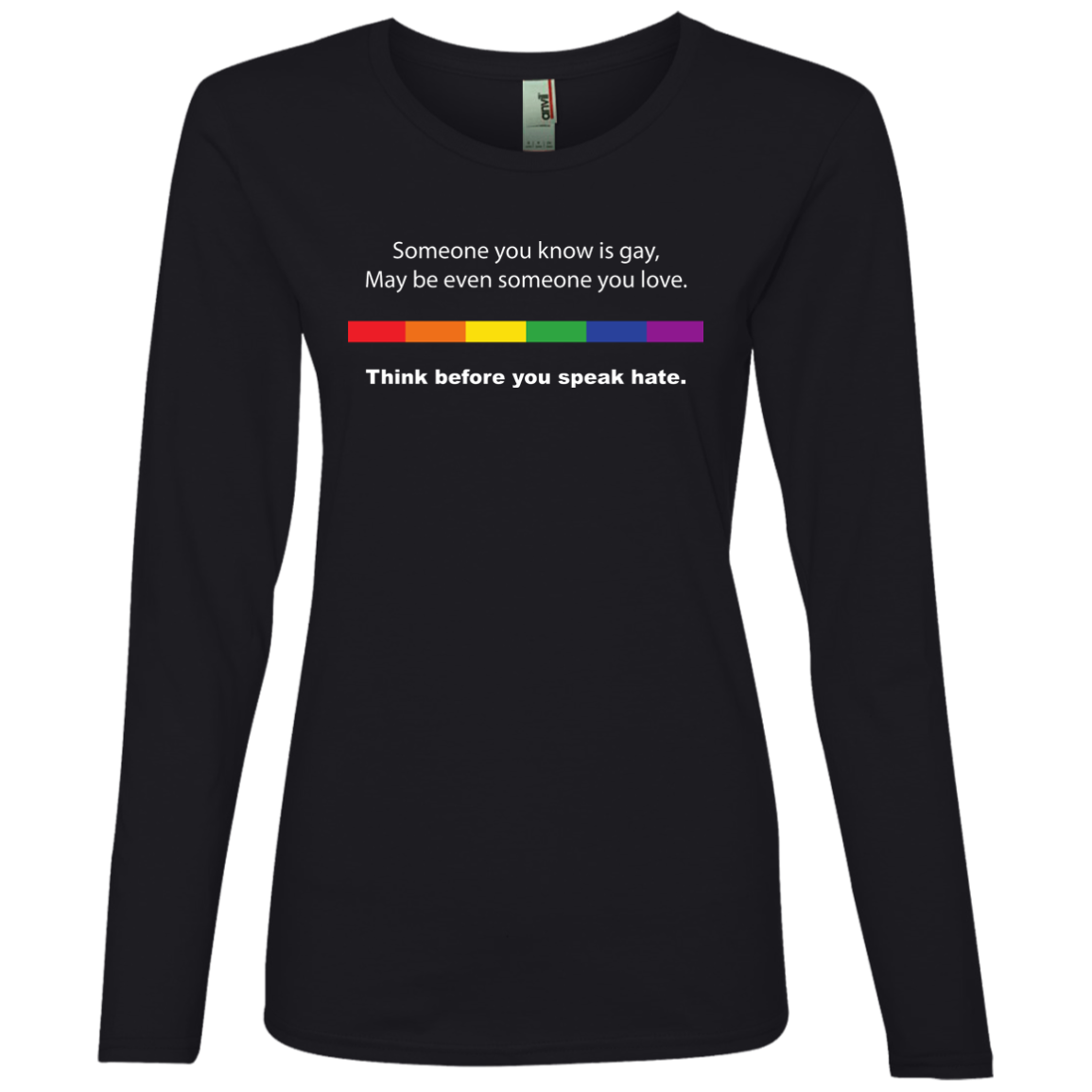 Powerful Gay Pride black  full sleeves tShirt Ever for women