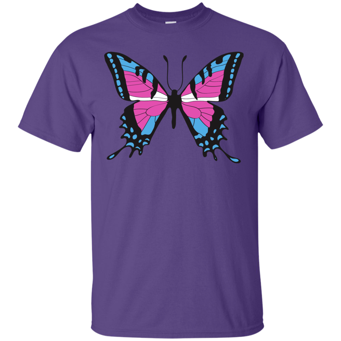 Trans Pride Butterfly purple Shirt for men  | Unique Design Trans Pride Tshirt