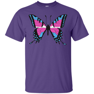 Trans Pride Butterfly purple Shirt for men  | Unique Design Trans Pride Tshirt