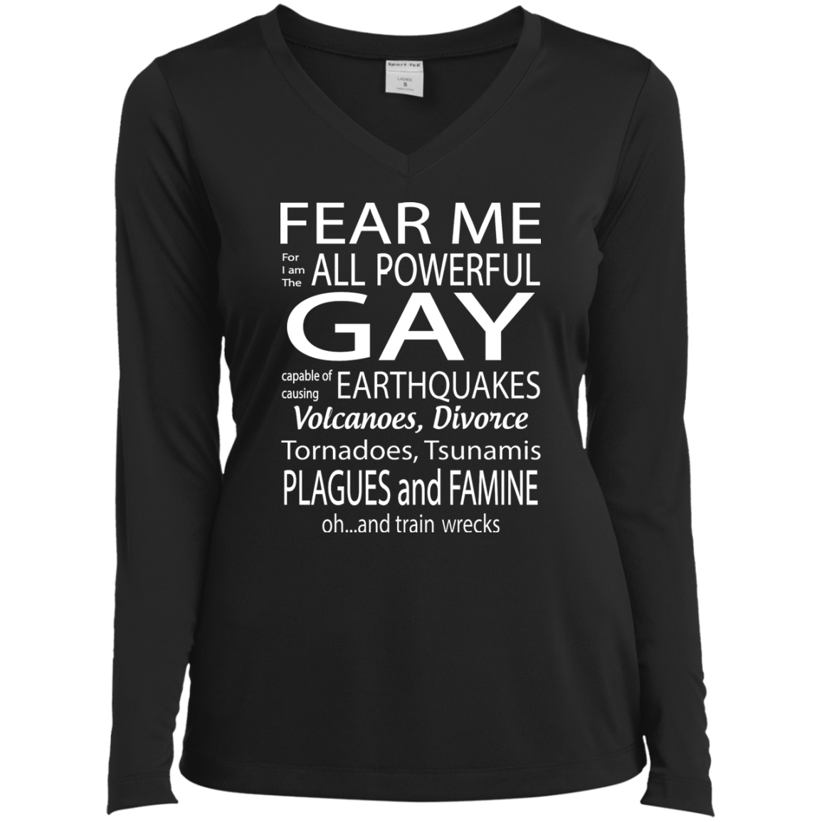 Powerfull gay Gay pride black round neck tshirt for men | full sleeves tshirt | v-neck tshirt for men