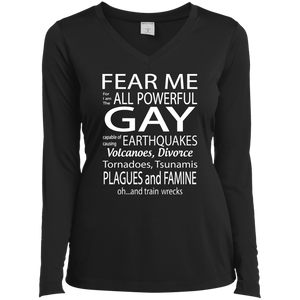 Powerfull gay Gay pride black round neck tshirt for men | full sleeves tshirt | v-neck tshirt for men