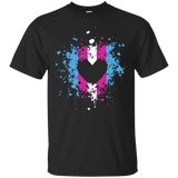 Trans Heart Pride Black Shirt for Men trans Mens apparel 