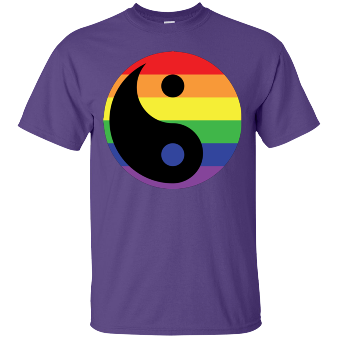 Rainbow Yin Yang Gay Pride Shirt LGBT Pride purple mens shirt