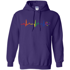 Rainbow Heartbeat purple color LGBT Pride sweatshirt for men
