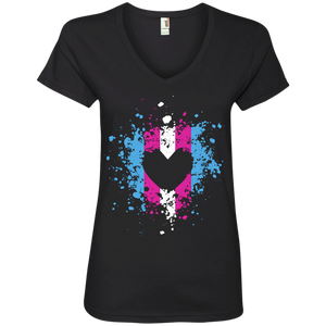 Trans Heart Pride Black Shirt for womens trans womens apparel 