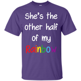 purple color lesbian couple tshirt for women