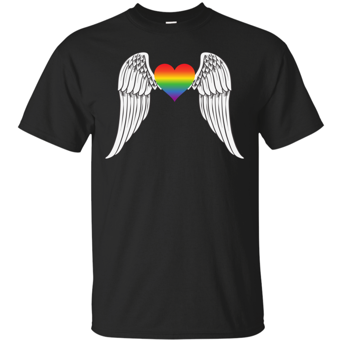 Gay Pride Guardian Angel black Shirt LGBT Guardian Angel Tshirt for Men's