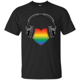 Listen to Your Heart LGBT Pride black half sleeves Tshirt for men