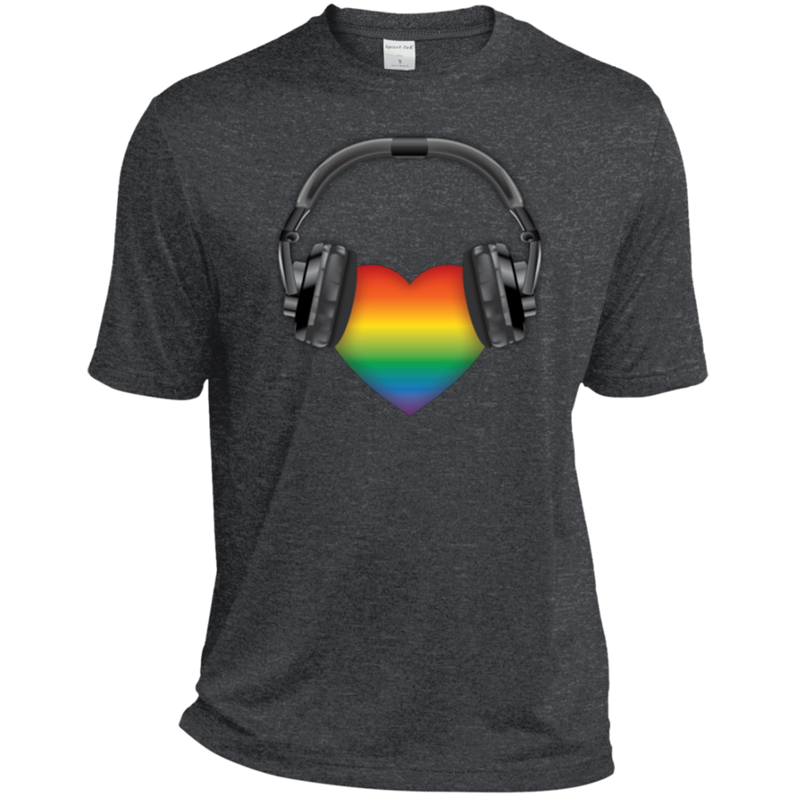 Listen to Your Heart LGBT Pride grey tshirt for men 