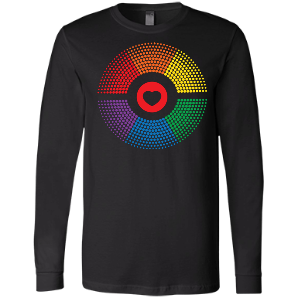 LGBT Pride Vibe Sports full sleeves Shirt Gay pride rainbow circle tshirt for mens 