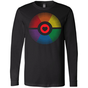 LGBT Pride Vibe Sports full sleeves Shirt Gay pride rainbow circle tshirt for mens 