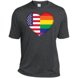 Gay Pride USA Flag Love round neck Shirt LGBT Pride USA Flag half sleeves tshirt for men