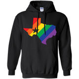 LGBT Pride texas print unisex black hoodie