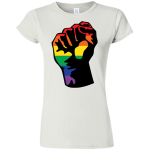 LGBT Pride Unity white T shirt for women