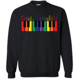 "Music Binds Love" Rainbow LGBT Pride grey sweatshirt for men & women